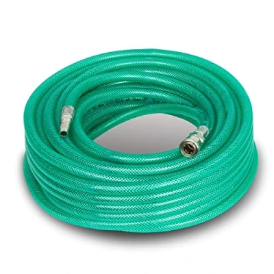 Imagen de EBERTH manguera de aire comprimido, tela, longitud 20m, diámetro 10mm x 14mm (interior exterior), acoplamiento 3/8&quot;, 24 bar, accesorios comprimido con conexión 3/8 pulgadas