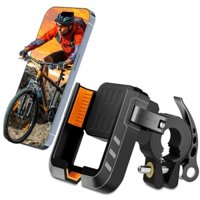 Imagen de Zivacate Soporte Móvil Bicicleta, 360 Rotación Desmontable Movil Moto, Bici Compatible con iPhone 13 15 14 Pro MAX Plus, Samsung (MAX), Teléfono 4.7&#039;&#039; a 7.2&#039;&#039;