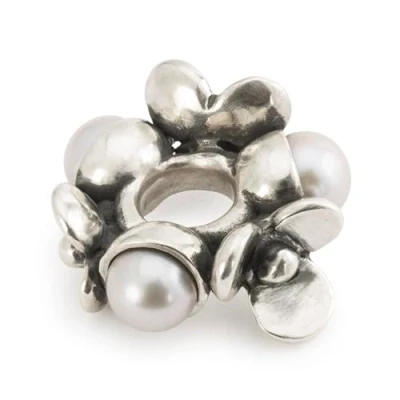Imagen de Trollbeads Colección Primavera Compuestos Florecientes 2024 Cuentas de Plata, talla única, Plata ley, Perla