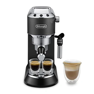 Imagen de Cafetera express De&#039;Longhi Dedica EC685.BK, Thermoblock, Espresso manual, Función 2 tazas, 1300 W, 15 bar, Negro