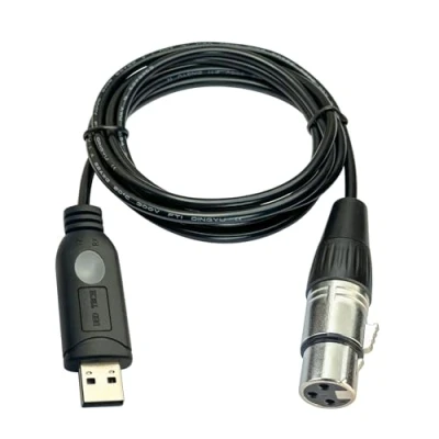 Imagen de DSD TECH SH AU20A Cable USB a XLR para micrófonos dinámicos como Shure(5.9FT)