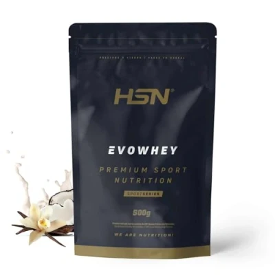 Imagen de HSN Evowhey Protein Vainilla Coco 500g = 17 Tomas por Envase Concentrado de Proteína Suero 100% Whey Concentrate (WPC) No GMO, Vegetariano, Sin Gluten ni Soja