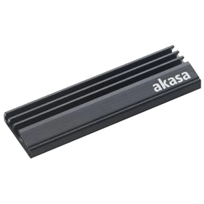 Imagen de Akasa M.2 SSD disipador de Calor Aleta refrigeración Aluminio Cinta Adhesiva térmica preaplicada 71 x 22 6,4 mm Adecuado para 2280 Negro A M2HS01 BK