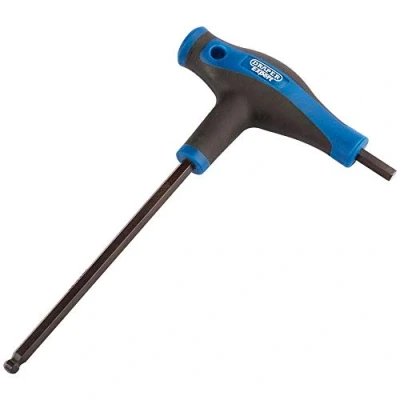 Imagen de Draper 33910 Expert Llave hexagonal con mango en T y extremo de bola, 5 mm, color azul