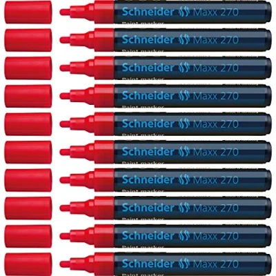 Imagen de SCHNEIDER Marcador Maxx 270, Color rojo, 10 Unidades SH127002