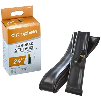 Imagen de Prophete Fahrradschlauch 24 Autoventil Etrto 40 507, 47 50 54 57 507 Geeignet Von X 1,5 bis 2,125 Zoll Cámara de Aire para Bicicleta, Unisex, Negro, Large