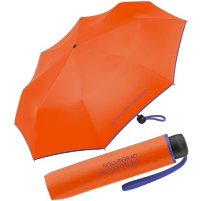 Imagen de United Colors of Benetton Cuatrogotas 2018 Paraguas Plegable, 60 Centimeters, Rojo naranja., 95 cm, de bolsillo con apertura manual