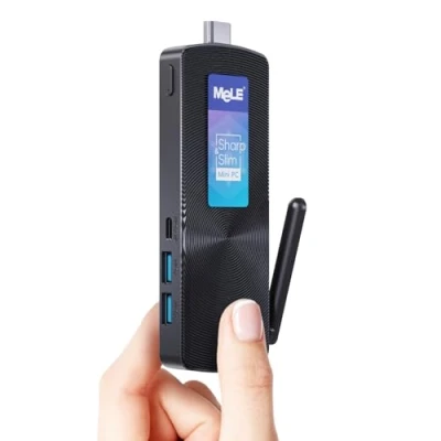 Imagen de MeLE PCG02 Mini PC Stick sin Ventilador Alder Lake N100(hasta 3.4GHz) 8GB LPDDR4 256GB ROM Microordenador de sobremesa Factor Forma pequeño con USB C, WiFi 2.4G/5G, HDMI 4K para Oficina