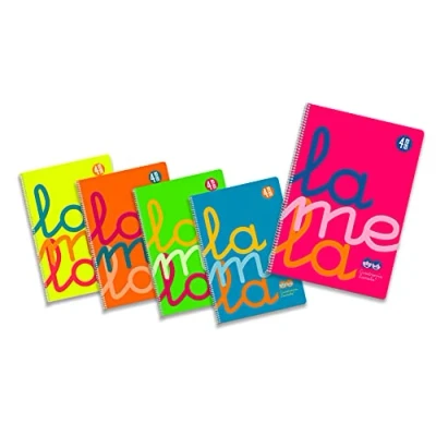 Imagen de Bloc Lamela B07CKCTZ7X 1/4 fluor PP 80 hojas Cuadrícula 4mm 90g, 1 unidad, colores surtidos