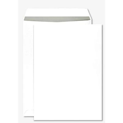 Imagen de Netuno 50x sobres blancos grandes de correos DIN B4 250x353mm 100g Promail con impresión interior gris solapa recta autoadhesiva sin ventana comerciales postales para uso general cartas negocio