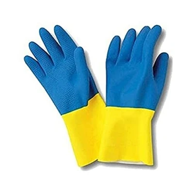 Imagen de Sanyc Guante de Goma, Látex, Azul/Amarillo, Grande