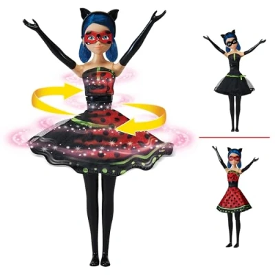 Imagen de Miraculous Playmates Toys Muñeca de Moda Hero Switch Ladybug 10.5 Pulgadas