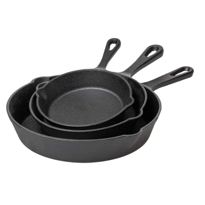 Imagen de Blackwell Frying pan set ø 16, 20 and 25 cm cast iron without non stick coating Suitable for all Cooktops