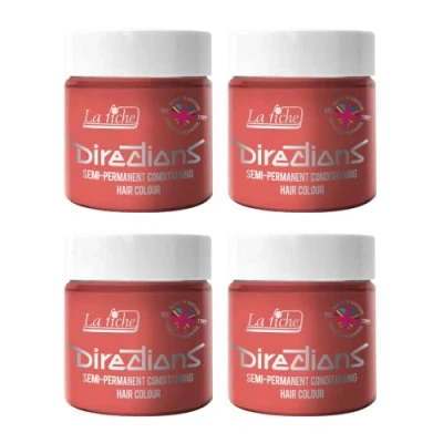 Imagen de 4 x La Riche Directions Semi Permanent Hair Color Bote de 100 ml (Peach)