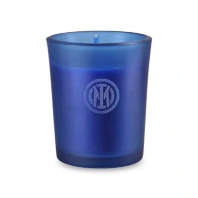 Imagen de Inter Vela perfumada en cristal con el logotipo del Inter, fragancia de sándalo. Atmósfera Nerazzurra para todas las ocasiones. Producto oficial