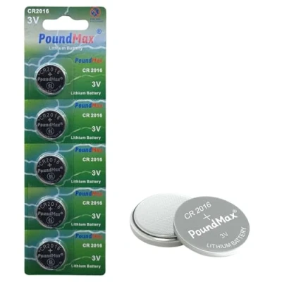 Imagen de PoundMax Lithium CR2016, 3V, 5 Pack