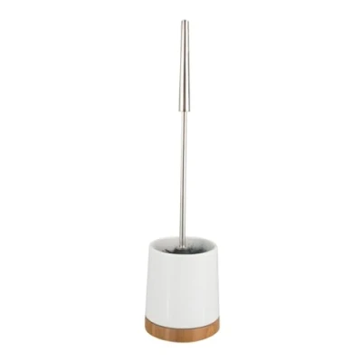 Imagen de WENKO Escobillero Bamboo cerámica WC Bürstenhalter Blanco