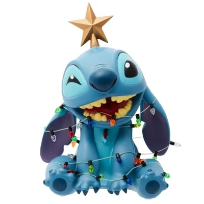 Imagen de Enesco Disney Showcase Stitch Envuelto en Luces de Navidad, 19 cm, Multicolor