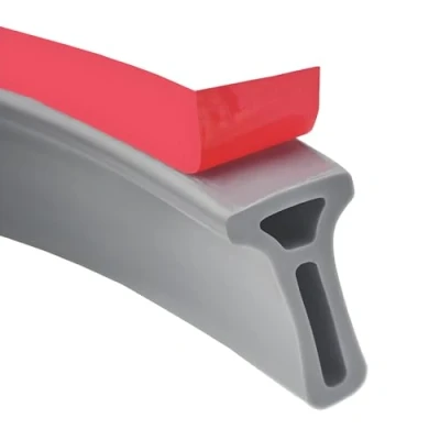 Imagen de AGSYFFD Umbral de ducha Barrera piso habitación húmeda Tira sellado silicona Presa bloqueo agua impermeable autoadhesiva plegable para separación seca y