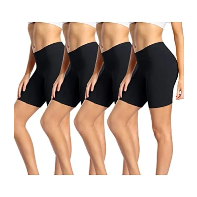 Imagen de wirarpa Leggings Cortos Boxer Mujer Algodon Shorts Bragas Pantalones Negro Pack de 4 Tamaño 5XL