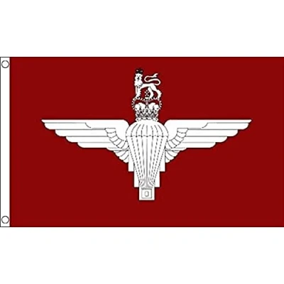 Imagen de AZ FLAG Bandera Parachute Regiment del Reino Unido 90x60 cm Ejercito Britanico 100% Poliéster con Ojales de Metal Integrados 50g Colores Vivos Y Resistente A La Decoloración