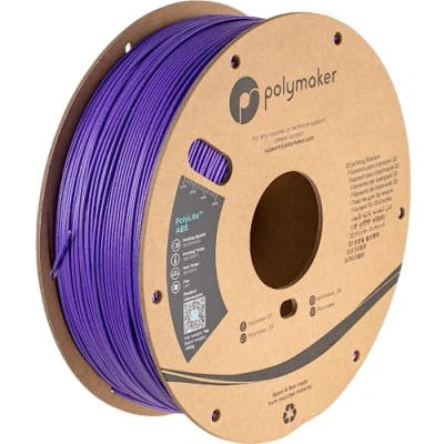 Imagen de Polymaker PolyLite ABS Filamento 1,75 mm para Impresora 3D Violeta Galaxia, Resistente al Calor, Sólido y Duradero 1 kg