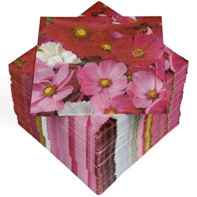 Imagen de 100 Servilletas de Papel Desechables, 3 Capas, 33 x cm, Cosmea