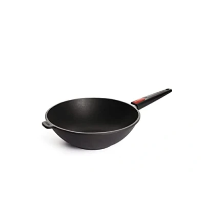 Imagen de Woll 11030 N Wok de titanio con mango extraíble (3 cm ancho, 10 alto, sin inducción)