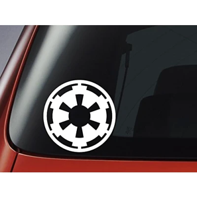 Imagen de Level 33 calcomanía de vinilo con logotipo del Imperio Star Wars, escudo imperial, para coche, ventana, pared, laptop