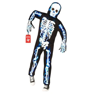 Imagen de Disfraz Esqueleto Niño Azul, Halloween Niño, Disfraces Niños, Niña, Miedo S