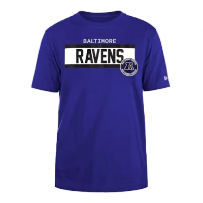 Imagen de BALTIMORE RAVENS New Era Cap NFL Camiseta Regular de Tinta Alta Densidad Serigrafiada Frontal gráfico Original del Equipo, Color Unisex Morado