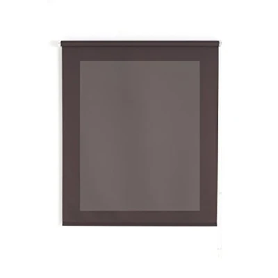 Imagen de Uniestor basic Estor enrollable translúcido liso Marrón grisaceo, 160 x 175 cm (Ancho por Alto). Tamaño de la Tela 157 170 cm. Estores para ventanas