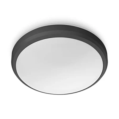 Imagen de Philips Plafón Doris, lámpara de techo LED exterior, color negro, luz blanca neutra, 6W