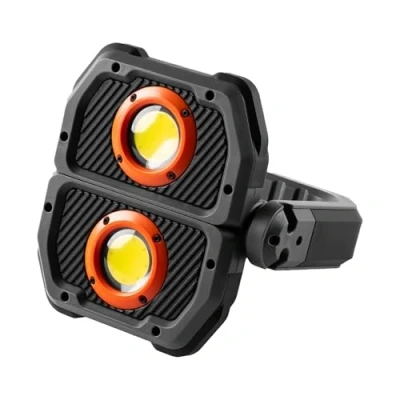 Imagen de NEBO Omni Luz de trabajo 3 K lúmenes para comerciantes, resistente a impactos y al agua, portátil con doble salida COB, linterna recargable USB C, mango magnético giratorio, NEB WLT 1008, negro