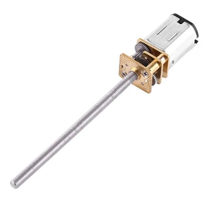 Imagen de Motor de Engranajes DC 6V con eje Salida Rosca Tornillo Avance Largo M3 x 55mm 30/60/100/150/200/300/400 / 500RPM (6V 30RPM)