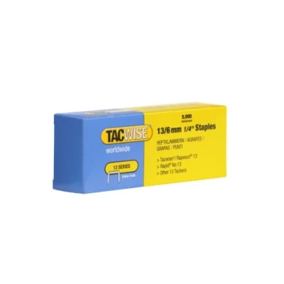 Imagen de TACWISE 0233 Grapas Serie de 13/6 mm, Caja 5000 Unidades, Metalizado, Set Piezas