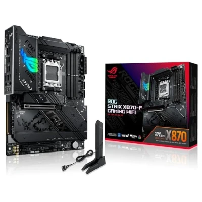 Imagen de ASUS ROG Strix X870 F Gaming WiFi Placa Base AMD ATX, 16+2+2 etapas de Potencia, DDR5, 4X M.2, PCIe 5.0 Compatible con GPU última generación, 7, USB 10G PD 3.0 hasta 30 W