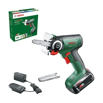 Imagen de Bosch Home and Garden sierra NanoBlade con Batería UniversalCut 18V 65, para Cortar Rápido y a Mano Alzada Madera Plástico, Profundidad Máx. de Corte 65 mm, Sistema 18 V, Incluye 1 2,5 Ah Cargador