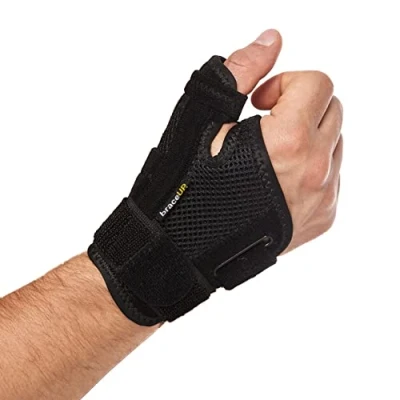 Imagen de BraceUP Muñequera Pulgar, Ferula Mano Derecha e Izquierda Férula Dedo Pulgar para Artritis, Tendinitis, Alivio del Dolor Túnel Carpiano y Esguince de (Negro)