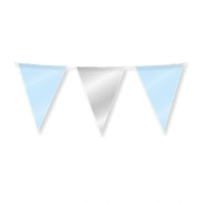 Imagen de PD Party Foil Bunting, Color azul claro/plateado, 1000cm (7031078)