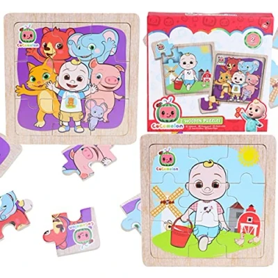 Imagen de Toyland® Cocomelon My First Puzzles Paquete de 2 Rompecabezas Madera Juguetes para niños pequeños A Partir 18 Meses