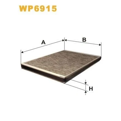 Imagen de WIX FILTERS WP6915 Filtro de habitáculo carbón activado 355 245 25 MERCEDES BENZ: Clase A, Vaneo
