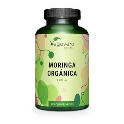 Imagen de BIO Moringa Oleifera PURA Dosis Alta: 2000 mg 180 Comprimidos SUPERFOOD: Proteínas, Vitaminas, Minerales y Omega 3 Antioxidante Vegana Superalimentos Vegavero®