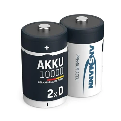 Imagen de Ansmann 5030642 Pack de 2 Pilas Recargables (NiMH Mono D Tipo 10000 HR20)
