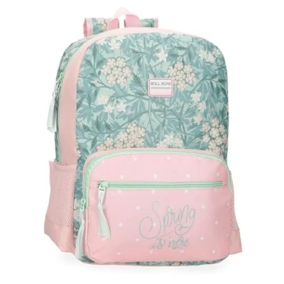 Imagen de ROLL ROAD Spring is here Mochila Escolar Adaptable a Carro Rosa 31x42x13 cms Poliéster 16,93L