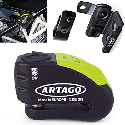 Imagen de Artago 30X1 Candado Antirrobo Disco Con Alarma 120Db Alta Gama y Soporte para Las Bmw Gs R1250Gs, R1200Gs, F850G