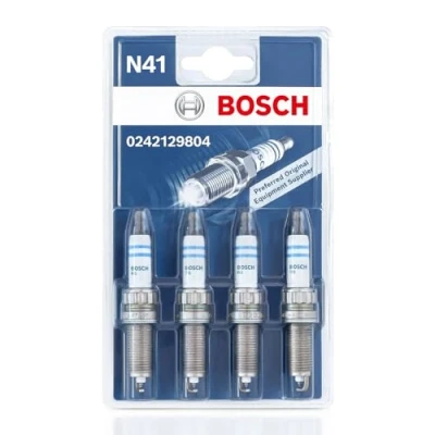 Imagen de Bosch Iridio 0242129804 (N41) Juego de 4 Bujías Encendido para un Arranque Fiable y una Larga Vida Útil del Motor Gasolina con Diseño Resistente