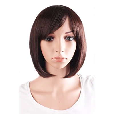 Imagen de MapofBeauty corto lacio seorita 30cm/ 12 pulgada Pelucas (oscuro marrón)