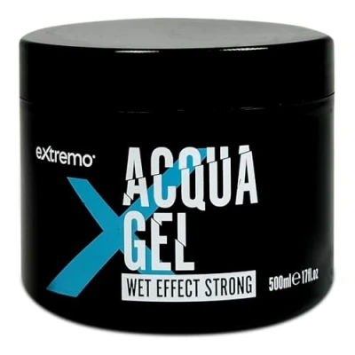 Imagen de Gel Fijador Efecto Mojado 500 ml Fijación Extra Fuerte y Sin Residuos para Todos los Cabellos Brillo Húmedo Duradero (1 Unidad)