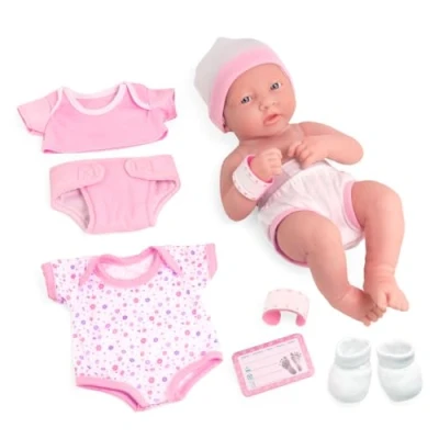 Imagen de JC Toys Muñeca La Newborn con Set de Ropa Rosa, Color (A1102091)